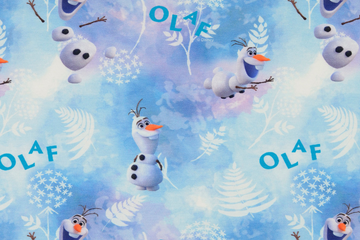 Restmenge 53 cm Jersey Digital "Olaf" von Frozen, hellblau, Oekotex